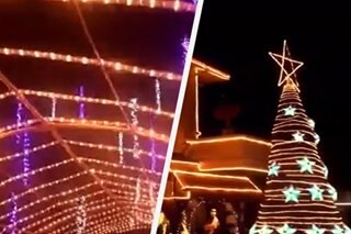 Giant Christmas tree sa Albay, iba pang dekorasyon pinailawan na