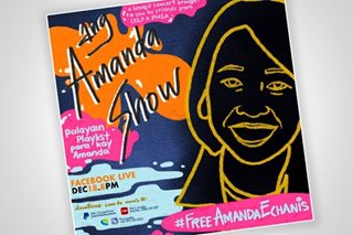 Artists hold benefit concert calling for Amanda Echanis’ release