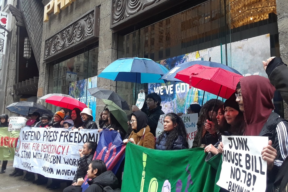 Fil-Ams in New York, San Francisco show support for ABS-CBN, free press 1