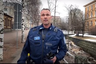 Finland's opera-singing policeman spreads message of love under lockdown