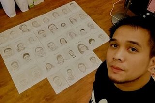 Pinoy nurse in Dubai sketches images of fallen Filipino health workers in UK as tribute