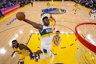 NBA: Zion scores 28, Pelicans rally to defeat Warriors
