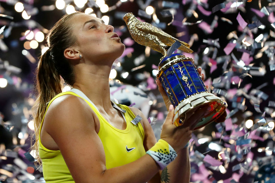 Sabalenka topples Kvitova to claim Doha crown