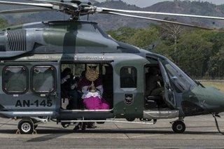 Panama archbishop delivers Palm Sunday blessing by helicopter