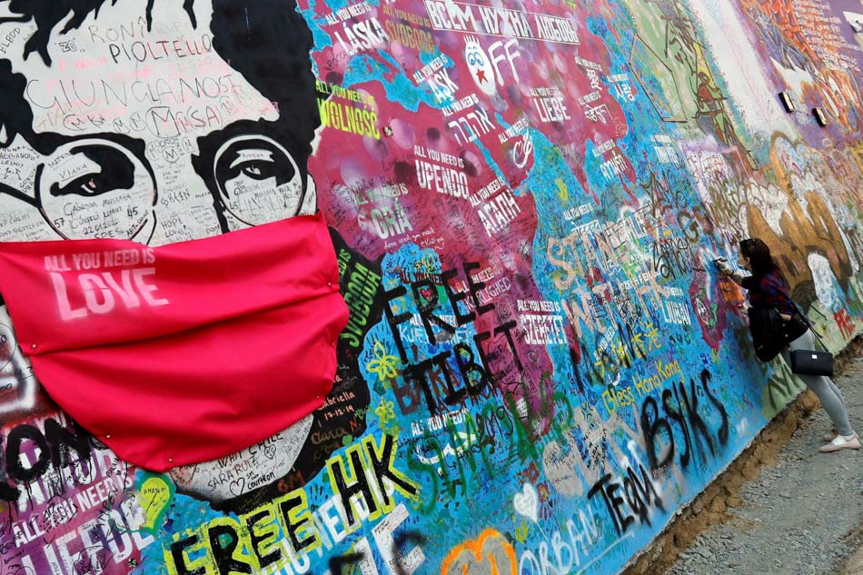 Mask Wearing Promoted At John Lennon Wall Abs Cbn News