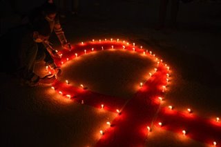 Lighting up for AIDS awareness