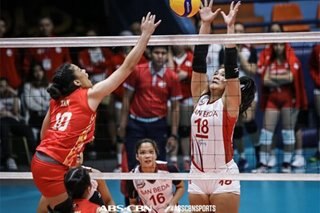 NCAA: Racraquin, Viray take charge for San Beda against Baste in women's volleyball