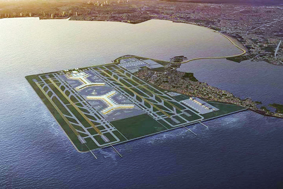 An artist's rendition of the canceled proposal for the upgrade of the Sangley Point International Airport. Handout
