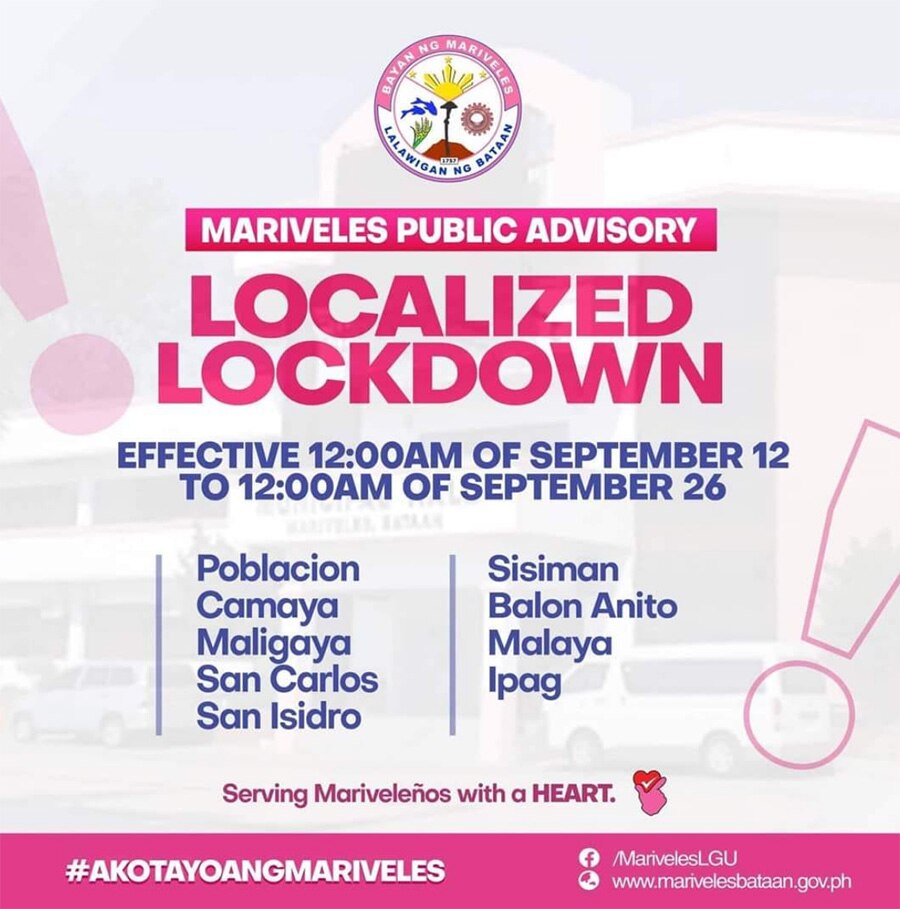 14-day lockdown ipatutupad sa 9 na barangay sa Mariveles 1
