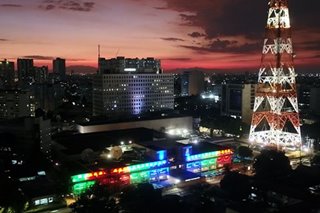 WATCH: ABS-CBN headquarters at night