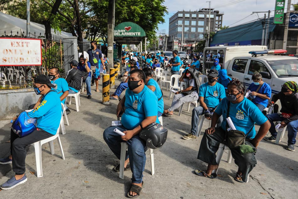 Tricycle drivers line up for assistance ABSCBN News