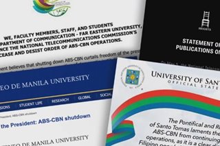 Ilang eskuwelahan nagpahayag ng suporta sa ABS-CBN