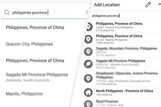 Geotag referring to PH as China’s province appears on social media sites