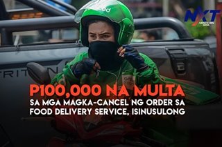 P100,000 na multa sa mga magka-cancel ng order sa food delivery service, isinusulong