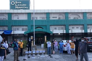 LOOK: San Lazaro Hospital nurses hold silent protest, call for improved treatment