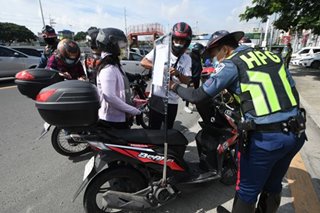 Checking motorcycle barriers