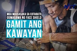 Mga magsasaka sa Cotabato, gumawa ng face shield gamit ang kawayan