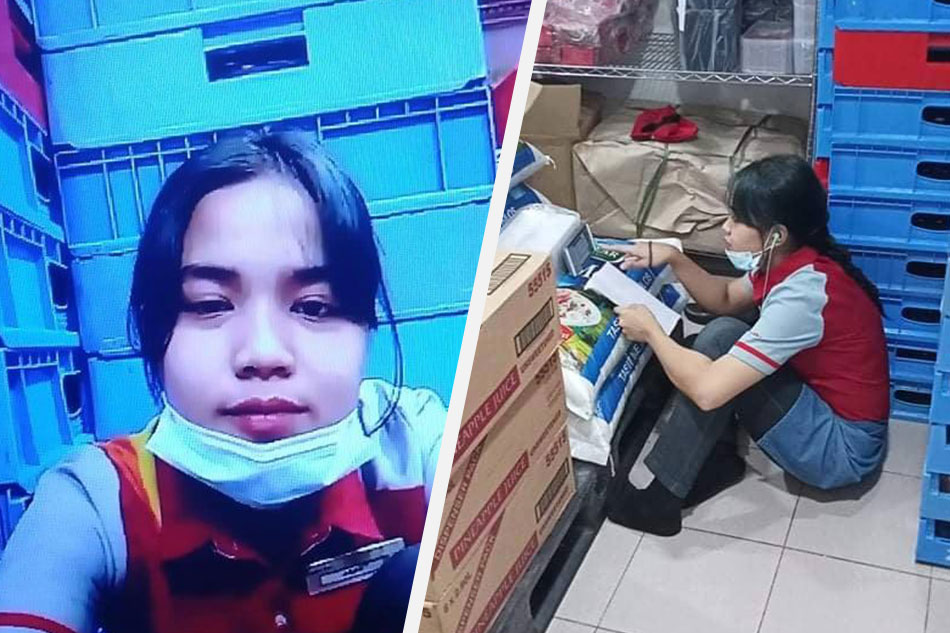 Fast food chain crew sa Marikina, dumadalo sa kanyang online class tuwing break 1
