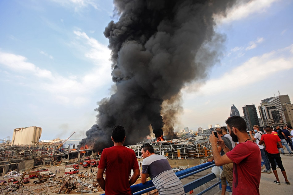 Massive fire hits Beirut's port area