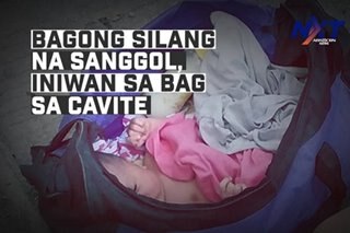 Bagong silang na sanggol, iniwan sa bag sa Cavite