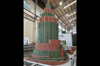 Philippines sets Guinness record for tallest tin-can structure