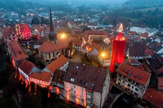 Giant Christmas candle