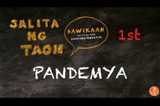 ‘Pandemya,’ napiling Salita ng Taon 2020