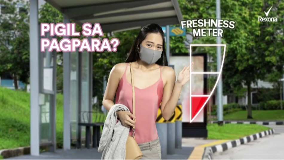 Having baskil or the wet sweat stains on the shirt near the armpits can make one very conscious and uncomfortable of every move they make when in public. Photo source: Rexona YouTube channel