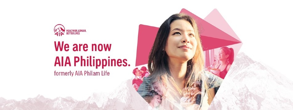  AIA Philam Life is now officially AIA Philippines. Photo source: AIA Philippines Facebook page 