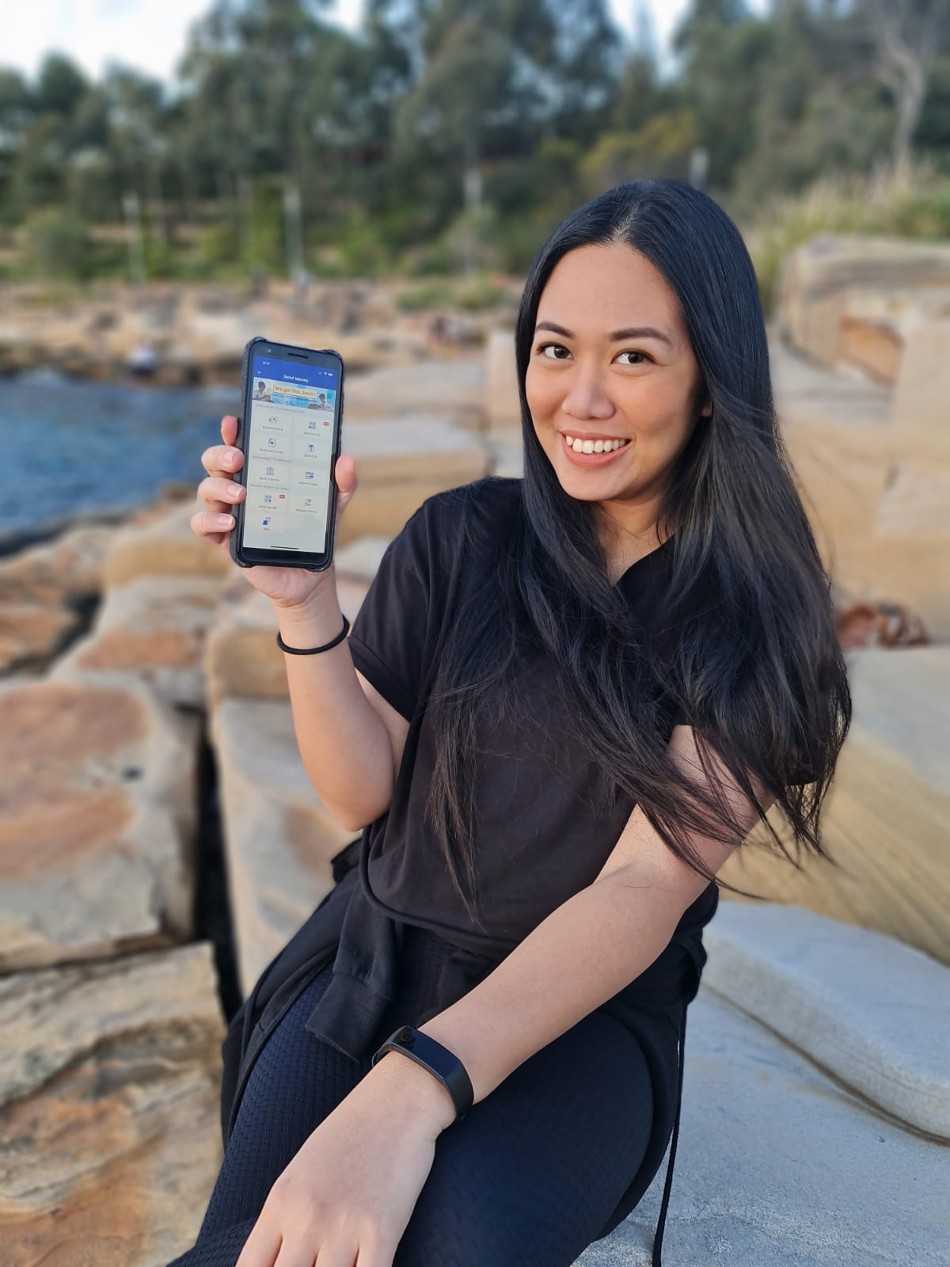 Australia-based Kamae Magsanoc loves how the GCash app is easy to use especially when transferring money or buying gifts for her family in Manila. Photo source: GCash