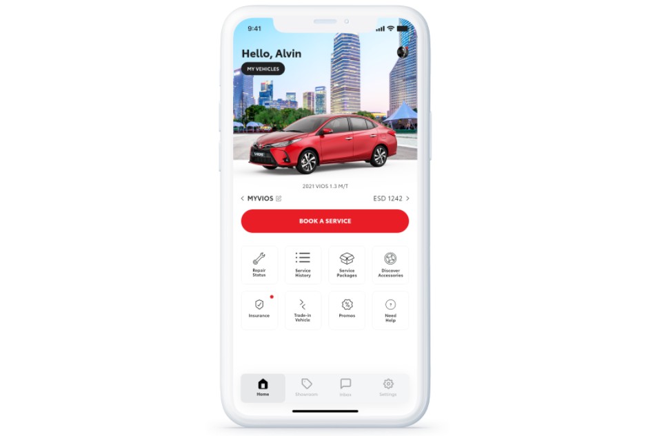 This mobile app contains everything car owners may need for their Toyota car in a simplified dashboard. Photo source: Toyota website