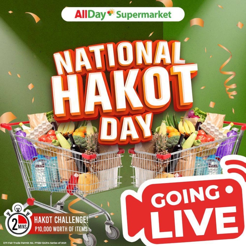 Retail grocery store delivers hope and happiness to 10 lucky winners at the 2nd National Hakot Day. Photo source: All Day Supermarket Facebook page [LINK OUT: https://www.facebook.com/pg/AllDaySupermarketPH/