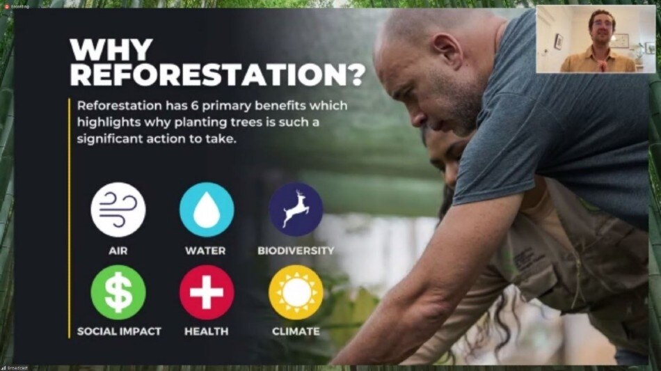 Alaistar Jones, the Major Projects Manager (Asia Pacific) of One Tree Planted, underscored the importance of carbon insetting and the role of reforestation in tackling climate change. Photo source: Nestlé Philippines