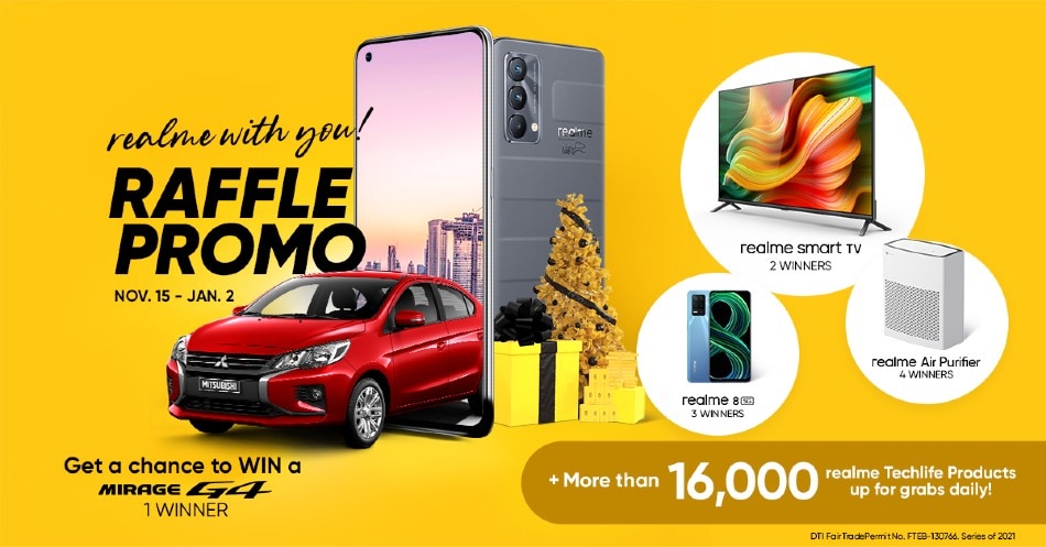 realme launched #realmeWithYou Raffle Promo which will be from November 15, 2021 to January 2, 2022. Photo source: realme
