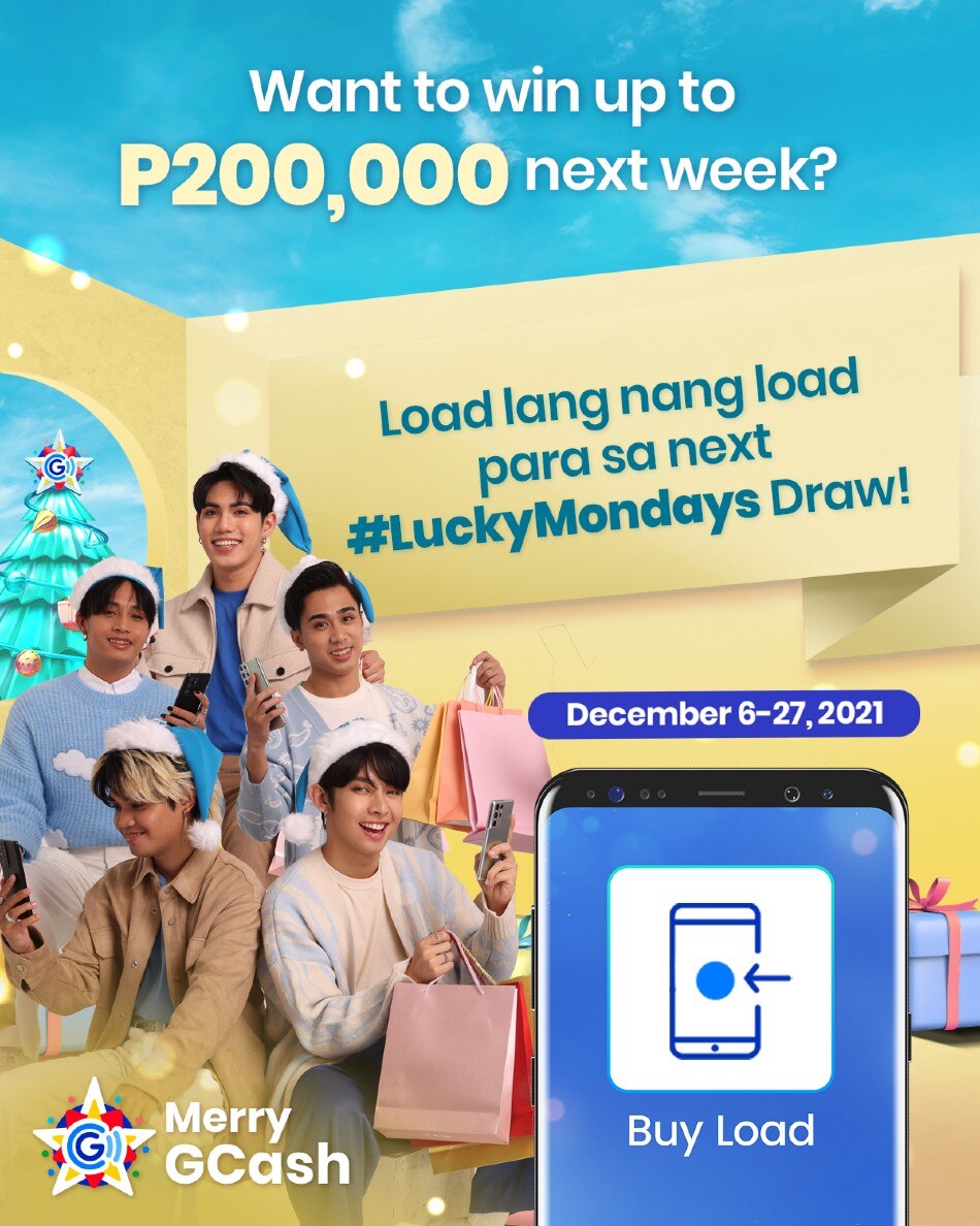 Get a chance to win up to P200,000 simply by loading every week. Photo source: GCash
