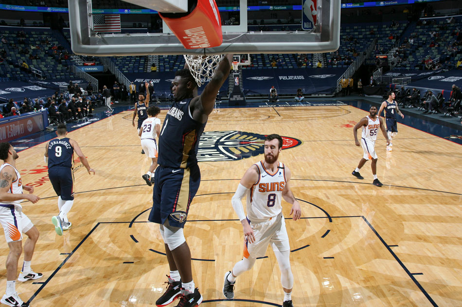 NBA: Zion Williamson pours in 28 as Pelicans rout Suns 1