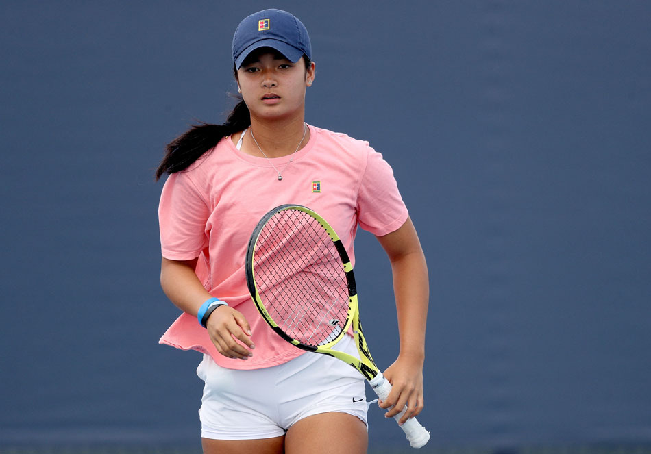 Alex Eala of Philippines trains during the Miami Open at Hard Rock Stadium on March 24, 2021 in Miami Gardens, Florida. File photo. Matthew Stockman, Getty Images/AFP
