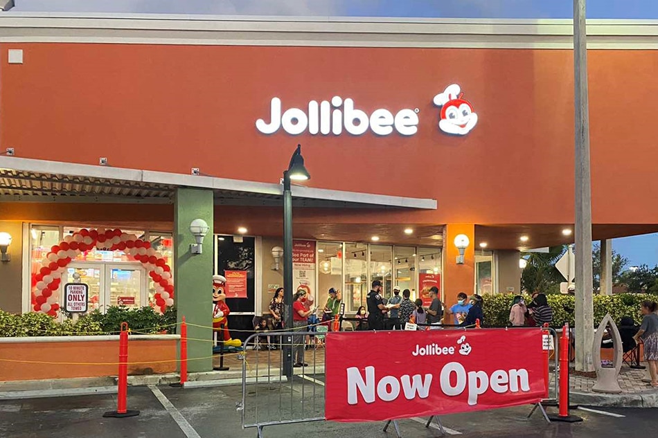 Outside the new Jollibee store in Pembroke Pines, Florida. Handout