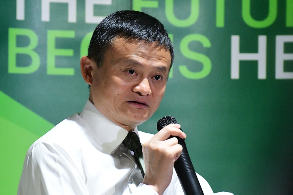 Alibaba CEO Jack Ma answers questions during a media conference at the De La Salle University in Manila on October 25, 2017. Mark Demayo, ABS-CBN News/File