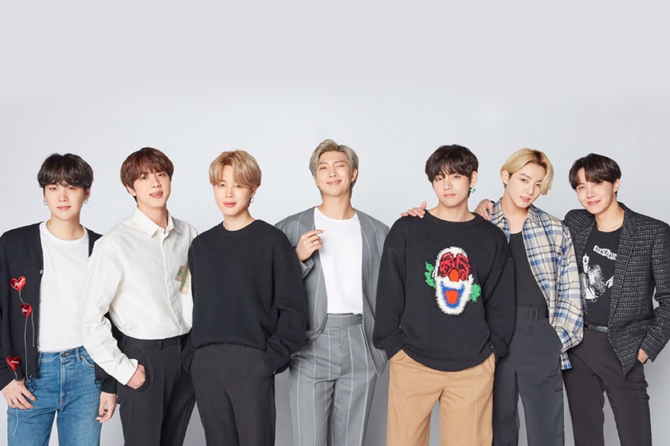 K-pop group BTS pose for Smart Communication's youth-oriented campaign, which was launched last April. Photo courtesy of Smart