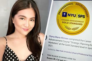 Dimples Romana nakatanggap ng Gold Standard badge mula sa New York University