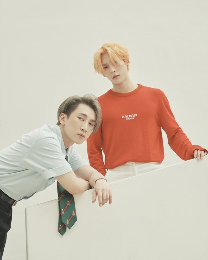 Eunkwang and Minhyuk in a promotional photo for BTOB’s latest comeback. Photo courtesy of Cube Entertainment