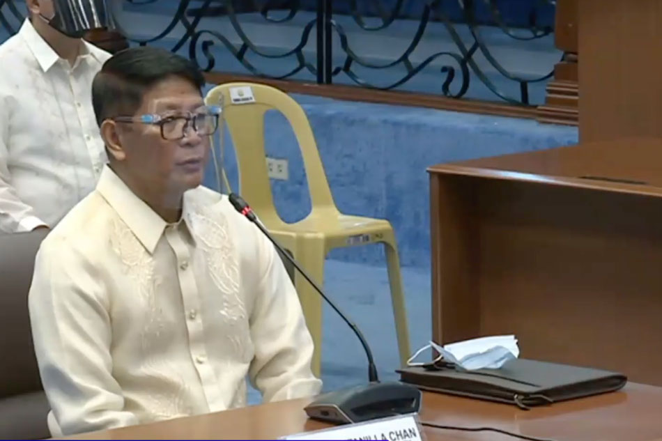 Retired Army Maj. Gen. Mario Chan speaks at the Commission on Appointments Committee on Foreign Affairs meeting for his nomination as the Philippines' new ambassador to Brazil, with concurrent jurisdiction over Colombia, Venezuela, Guyana and Suriname, on Sept. 22, 2021. Screenshot from the Commission on Appointments YouTube channel.