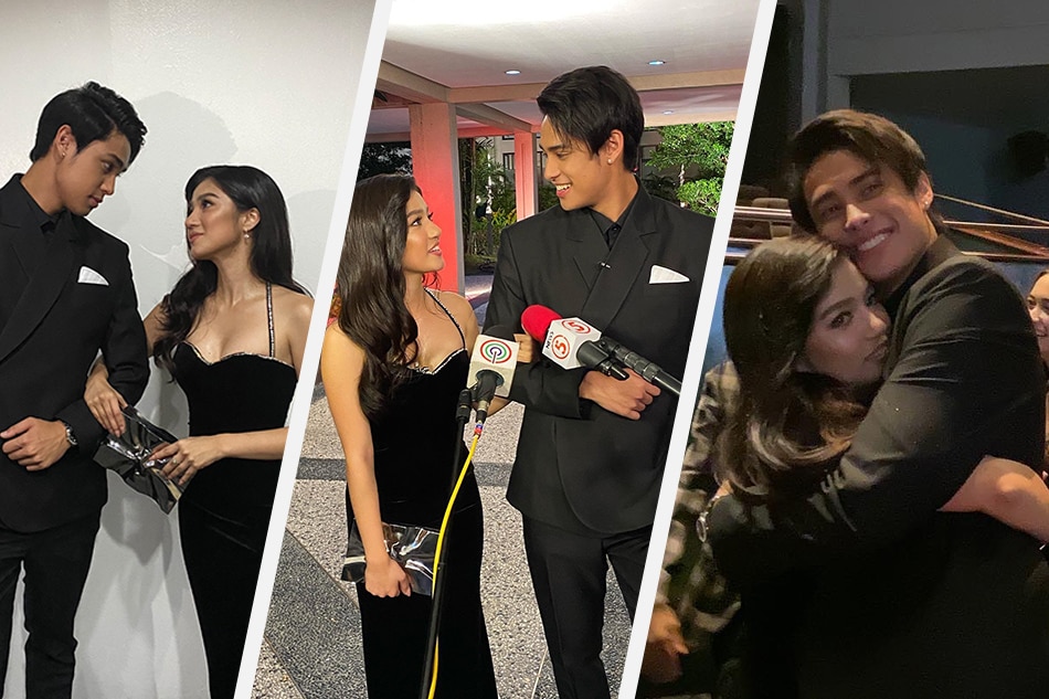 Donny Pangilinan and Belle Mariano share sweet moments during the premiere night of ‘Love Is Color Blind’ on Thursday. Star Cinema