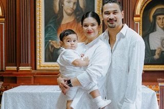 LOOK: Meryll Soriano, Joem Bascon's son baptized
