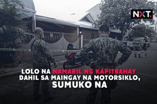 Lolo na namaril ng kapitbahay dahil sa maingay na motorsiklo, sumuko na