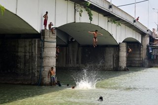 Cooling off at Pasig River