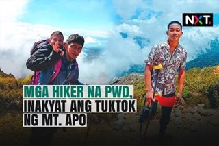 Mga hiker na PWD, inakyat ang tuktok ng Mt. Apo
