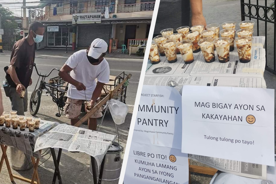 Tindero, nagdagdag ng libreng taho para sa almusal sa community pantry sa Cavite 1