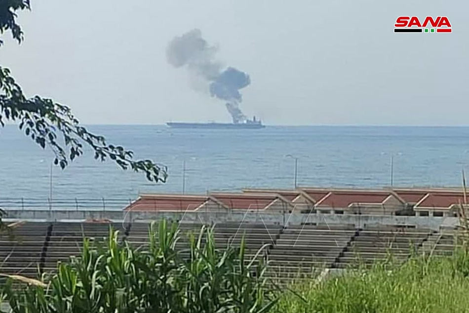 Oil tanker off Syria suspected attacked by drone, fire extinguished 1
